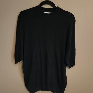 Perry Ellis Men's Classic Black Crewneck Sweater